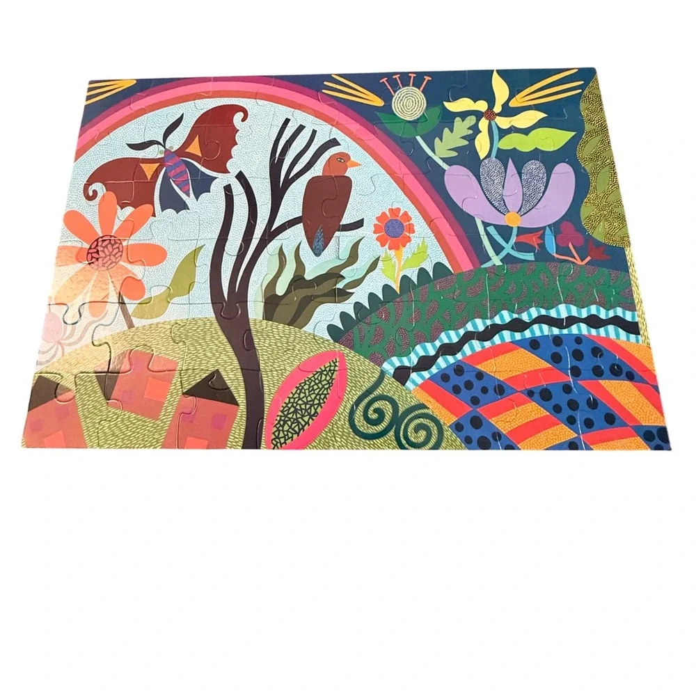 Lisa Houck‎ Landscape with Visitors Floor Puzzle Pomegranate Kids 48 Big Pieces